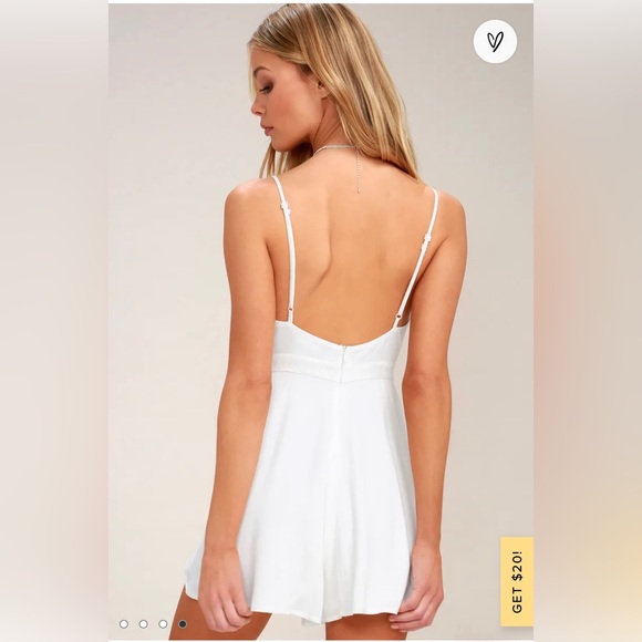 Lulu’s Camden White Wrap Skort Dress- size Small- worn once - Picture 2 of 5
